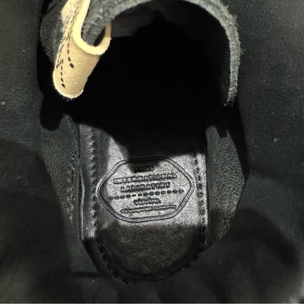Visvim Lhamo Folk Black Suede Slip On Moccasin Loafers - Picture 8 of 16